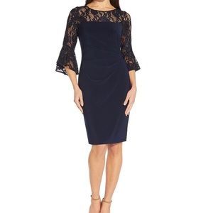 Adrianna Papell navy blue semi formal dress